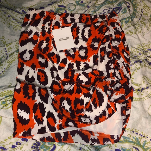 NWT Diane Von Furstenberg Nadia 🐆 print skirt - Picture 4 of 9